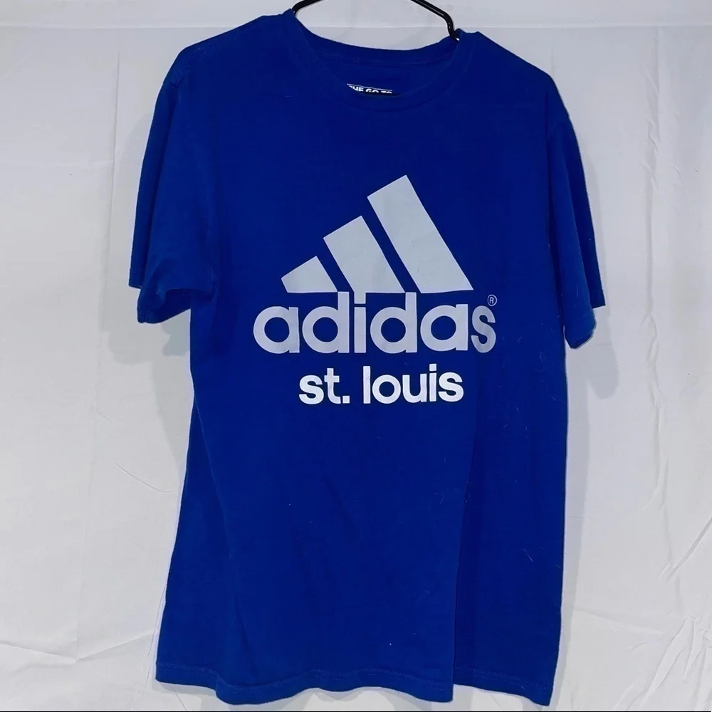 Adidas Tee Shirt The Go-To Tee Short Sleeve Saint Louis Missouri Big Logo Top L